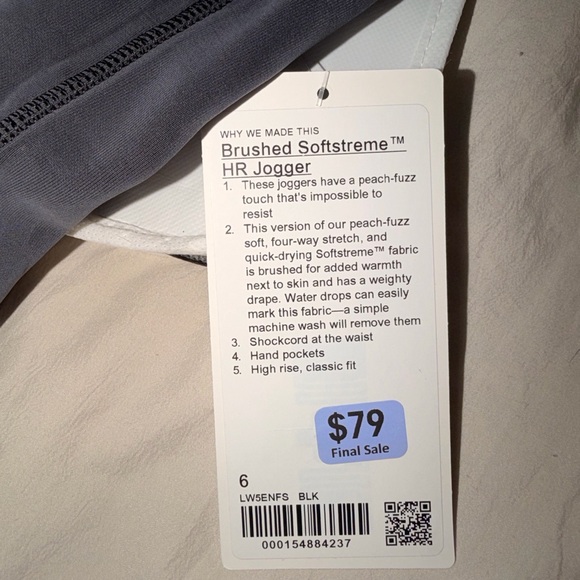 Lululemon Brushed soft streme hr jogger and soft streme half zip set, with tote - Picture 6 of 10